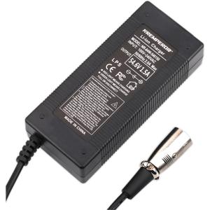 54.6V Charger for 48V 20Ah 25Ah Battery Pack 48 Volt 13s 48v14Ah 12Ah Convenient Health Care 46.8V Lithium Battery Device Output 2A (Golden XLR 3-Pin)