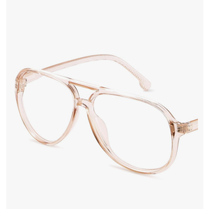 livho Vintage Aviator Blue Light Blocking Glasses, Fashion Oversized Frames for Eye Strain Relief, Unisex Design
