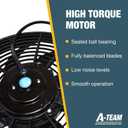 A-Team Performance 110011 Universal Electric Radiator Fan - 2400 CFM High-Output Radiator Fan - Reversible Push/Pull Operation for Automotive Use - 14 in, 12V, Pack of 1