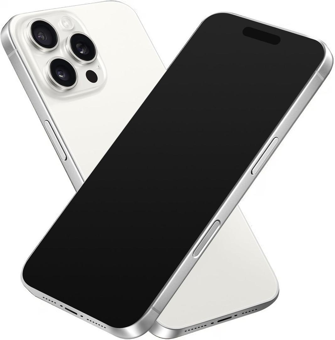 Fake Phone Dummy Prop Phone, Black Screen Decoy PhonePear PhoneNon-Working Phone16 Pro for Kid Play, Display PhoneLook Like Real Phonepro max16 ((16ProMax,White Titanium,Black Screen)