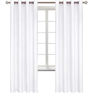 BGment Room Darkening Curtains 72 Inches Long - Grommet Thermal Insulated Drapes Window Treatment Curtains for Bedroom, 2 Panels, 52 x 72 Inch, Pure White
