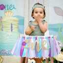 Mermaid Skirt For 1st Birthday, Party Supplies For Highchair Tutu Skirt