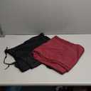 2 PCS Amazon Essentials Men's Cotton Knit Pajama Pant (Large, Black, Burgundy)