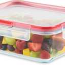 Pyrex Freshlock Glass Food Storage Container, Airtight & Leakproof Locking Lids, Freezer Dishwasher Microwave Safe, 8 Cup