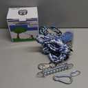 Spring Pole Rope Toys: Rope Pull & Tug of War with a Big Spring Pole Kit & 2 Strong 16ft Toys - Muscle Builder Interactive Toy for Pitbull Medium to Large Dog (Blue)