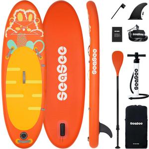 Kids Stand Up Paddle Board with Inflatable SUP Accessories, Durable, Lightweight, Wide Stable Design, Non-Slip Comfort Deck,Inflatable Paddle Board for Kid & Youth