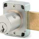 100DR Deadbolt Lock | 7/8 Chrome Key US26D | NATL KA915 Easily Rekeyable Cabinet Door Lock, Keyed Alike | Grade 1 Door Locks with Keys | Deadbolt Cabinet Locks | Cabinet Lock for Doors