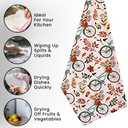 Cotton Carnival Kitchen Towels, Printed Kitchen Dish Cloth, 100% Ring Spun Cotton Tea Towels, Super Absorbent Dish Towels of Size 17.7 X 27.5 in Bicycle Printed Ultra Soft Kitchen Towels Set of 3