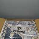 VK VKLIVING Machine Washable Rug 9'x12' Vintage Design Washable Area Rugs with Non Slip Rugs for Living Room Bedroom Traditional Woven Rug Carprt Stain Resistant, Dining Office Boho Rug, Brown&Black