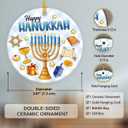 3 x Hanukkah Gifts 2025, Meaningful Spiritual Jewish Gifts for Women, Men, Double Sided Christmas Ornament for Hanukkah Decorations Tree, Gift for Jewish Men Friends, Neighbors, Mom, Dad