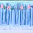 2 x Happy Birthday Decorations Jellyfish Flowers Party Banner Under the Sea Ocean Party Decor for Wedding Bridal Baby Shower Bday Party Supplies Favors
