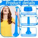 Denylo pro 4 Pcs Collapsible Stadium Horn 24 Inch Vuvuzela Plastic Trumpet Horn Blue Blow Horn Loud Sound Soccer Horn Noisemakers for Sporting Events Graduation Party Supplies