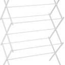 Amazon Basics Foldable Portable Laundry Rack for Air Drying Clothing, Indoor Outdoor Use - 14.5" D x 29.5" W x 41.8" H, White