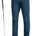 M MAELREG Mens Golf Pants 8 Pockets Water-Resistant -30"/32"/34" Lightweight Stretch Business Casual Work Mens Dress Pants (Blue Indigo)