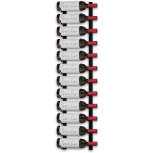Wine Rack Wall Mounted, Premium Black 12 Bottle Wall Wine Rack, Metal Wine Rack for Wine Display, Wall Racks for Wine Storage, Hanging Wine Shelf for Home Bar, All Mounting Hardware Included