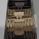 LuSeren Hair Clips for Women 4.3 Inch Large Hair Claw Clips for Women Thin Thick Curly Hair, Big Matte Banana Clips,Strong Hold jaw clips,Neutral Colors