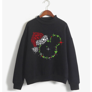 Eatbook Christmas Sweatshirt Xmas Sweatshirt for Women Oversized Merry and Bright Sweatshirts Magical Graphic Sweater M