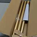 OLV Gold Curtain Rod, 1 Inch Adjustable Modern Curtain Rods for Windows 48 to 84 Inch, Decorative Heavy Duty Window Treatment Rods with End Cap Finials, Telescopic Splicing Drapery Pole, Easy Install