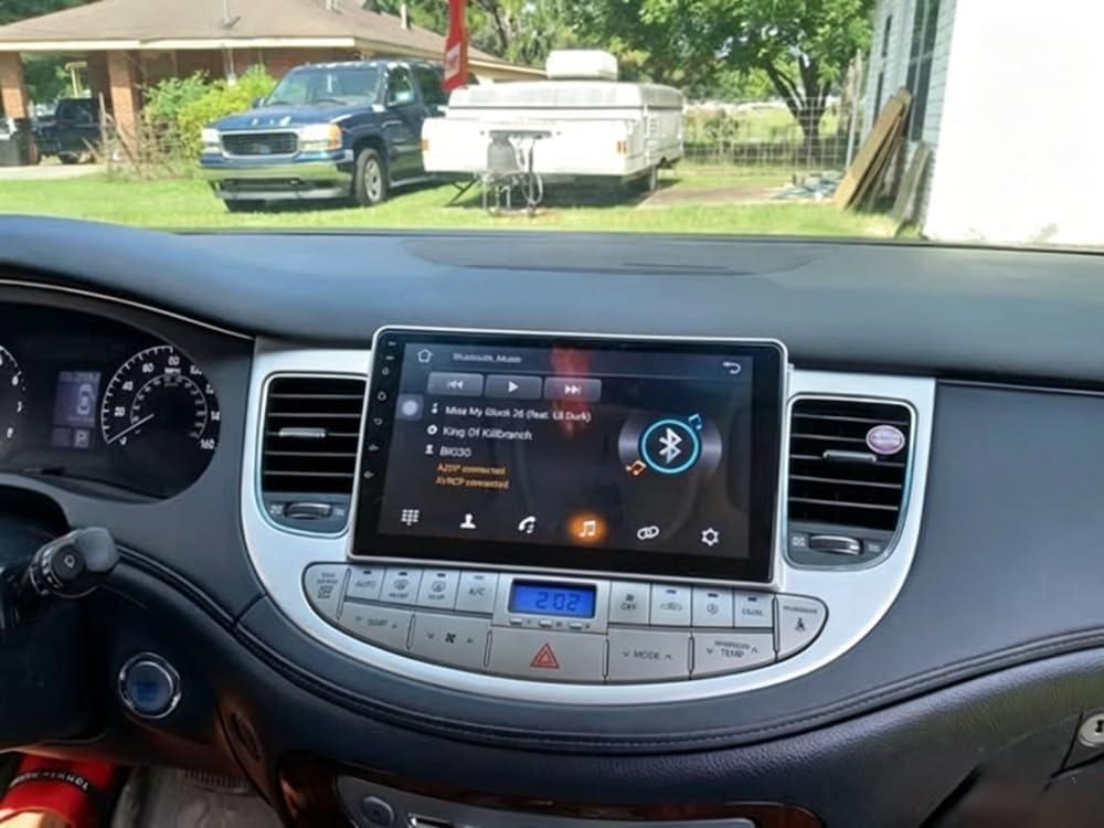9" Car Stereo for Hyundai Genesis Sedan 2009 2010 2011 2012 2013 2014,Android 13 Wireless CarPlay Android Auto GPS Navigation 2+64GB Bluetooth WiFi FM/RDS SWC Split Screen + 4-LED Backup Camera