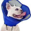 SUNFURA Dog Cone - Soft Cone for Dogs to Stop Licking, Pet E-Collar Alternative After Surgery, Adjustable Pet Recovery Collar for Wound Healing, Blue Small