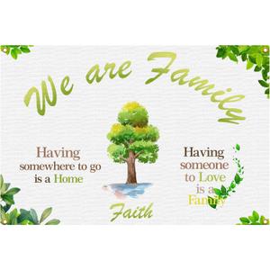Family Banner Backdrop for New House Moving Party Decors 6 X 4 Ft We are Family Banner for Home Decoration