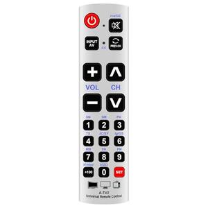 A-TV2 URC-1234ALB Universal Replacement Remote fit for Almost All Brand TVs with Large Buttons