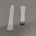 Strap for Tissot PRX Watch,Soft Fluororubber Band for PRX Powermatic 80,12mm Men Women Replacement FKM Bands for Tissot PRX Series Watch 40mm (White)