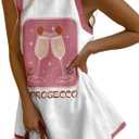 Women's Tank Dress Summer Casual Short Dresses Crew Neck Sleeveless Novelty Floral Printed Loose Aline Sundress (Small, Pink)