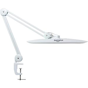 Bemelux 24W LED Desk Lamp with Clamp, 5 Dimming Modes, 5 Color Temperatures up to 6000K, 2200 Lumens High Brightness Working Lamp with 182 Pcs LED(White, CCT)