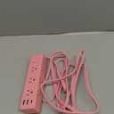 Surge Protector Power Strip 10 FT, Flat Extension Cord with 9 Widely Outlets 3 USB Ports(1 USB C), 1080J, Flat Plug, 3 Side Extension Cord with Multiple Outlets, Mounted, for Indoor Home Office, White