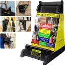 Ladder Leveler, Pitch Hopper, Ladder Stabilizer with Storage, Ladder Levelers for Stairs and Extension Ladders, Easy to Use, Conquer Uneven Ground (Black, Standard Durable Plastic)
