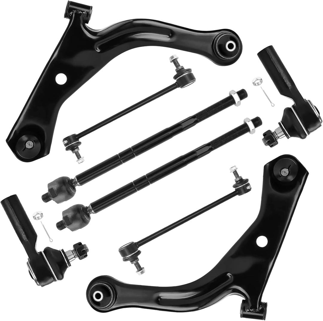 Front Lower Control Arm Suspension Kit Fit for 2005-2009 Ford Escape Mazda Tribute Mercury Mariner with Ball Joint Tie Rods K80400 K80399-8 pcs
