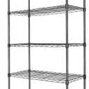Whitmor 5-Tier Heavy Duty Shelving Unit, Metal Adjustable Storage Shelves, 2000 lbs Capacity for Pantry, Kitchen, Closet, Laundry, 29.6" L x 13.7" W x 59.4" H, Black