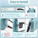 Battery Powered Sprayer 2 Gallon, Electric Garden Sprayer in Lawn with 3 Mist Nozzles, Rechargeable Handle, Retractable Wand, Yard Pump Sprayers with Adjustable Shoulder Strap for Plants