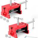 2Pack Cabinet Clamps for Installing Cabinets, Face Frame Clamps & Claw for Cabinet, Essential Cabinet Tools with 3 Sizes Hole Drilling Guide for Precise Alignment & Installation
