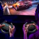 WEOTOO Steering Wheel Compatible with Switch 2 JoyCon Controller, 2 Pack Racing Wheels Compatible with Switch 2 JoyCon Accessories, Realistic Racing Experience with Comfortable Grip  Black