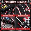 3Pcs Race Car Birthday Decorations Fabric Race Track Arched Banner Porch Hanging Racing Car Arch Backdrop Checkered Runway Door Cover for Let's Go Racing Boys Fan Birthday Party Sport Event Supplies
