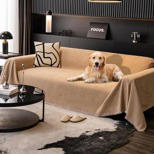 100% Waterproof Sofa Covers for Pets Couch Covers Dogs Cats Sofa SlipCover for Sectional Couches Reclining Armseat Futon Washable Furniture Protector Covers for Living Room(71" x 51", Coffee)