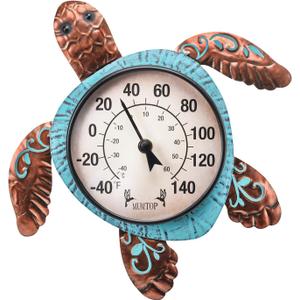 MUMTOP Outdoor Thermometer, Turtle Outside Wall Thermometer for Patio Yard Garden, Large