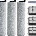 keluke Roller Brush and Filter Replacement Compatible with Tineco iFloor 3/ Floor One S3 Cordless Vacuum Cleaner, Replacement Parts Include 3 Brush Rollers, 3 Filters
