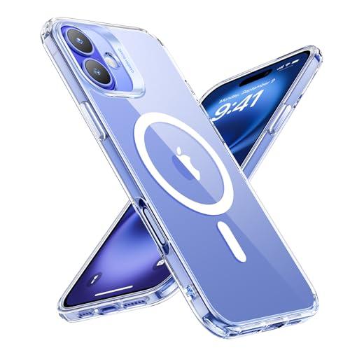 ESR for iPhone 16 Plus Case, Compatible with MagSafe, Shockproof Military-Grade Protection, Magnetic Phone Case for iPhone 16 Plus, Classic Hybrid Case (HaloLock), Clear
