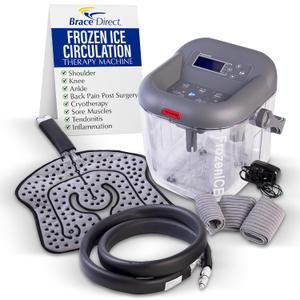 Brace Direct FrozenIce Cold Therapy Machine with Universal Pad Circulating Water System for Knee, Shoulder, Hip, Ankle, Back Cryotherapy for Post Surgery, Pain, Swelling