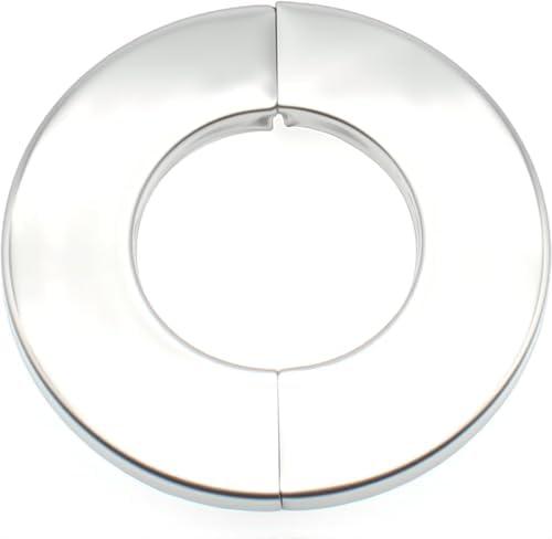 OZXNO 4.0" Stainless Steel Wall Split Flange 2pcs Split Decorative Escutcheon Self-Adhesive Wall-mounted Water Pipe Cover Accessories