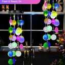 2 x Solar Wind Chimes Outside,Shells Wind Chimes Lights Gifts for Mom Grandma Women Wife Girls, Solar Hanging Lights for Holiday Garden Yard WindowPink (multicolor)