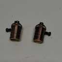 2 Pack Lamp or Fixture Replacement, E26/ E27 Solid Brass Industrial Light Socket Vintage Edison Pendant Lamp Copper Holder with Switch (Antique Brass)