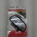 LivTee Blind Spot Mirror, HD Glass Frameless Convex Rear View Mirrors Exterior Accessories with Wide Angle Adjustable Stick for Car SUV and Trucks, Black (Plus Add)