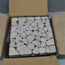 Decking Natural Pebble Interlocking Floor Patio Tiles, Indoor & Outdoor Interlocking Tiles 12"x12" 6pcs - A Great Upgrade Option for Garden Patio Path (White)