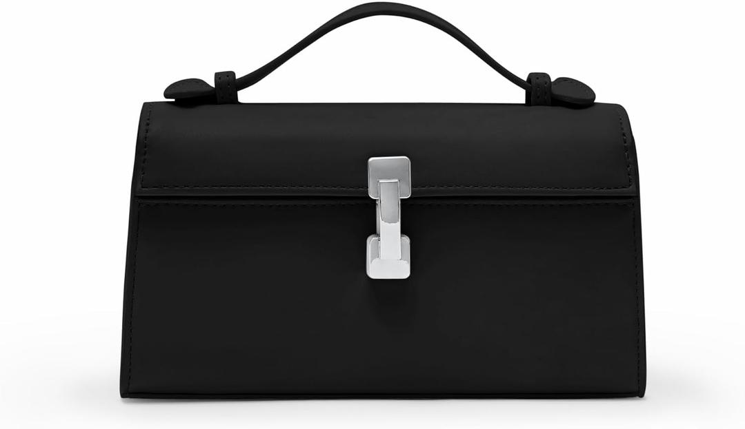 Clutch Purses for Women - Small Purse Top Handle - Evening Bag - Adjustable Crossbody Handbag - Trendy PU Leather