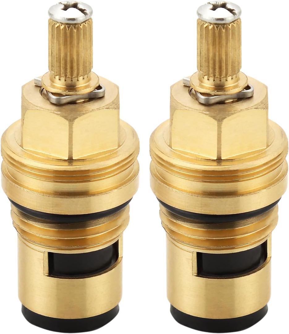 Faucet Cartridges for Grohe 45882000 45883000, 1/2 Cold Hot Ceramic Cartridge, 2-Hole installation faucet ceramic cartridge Replacement Assembly (45882000+45883000)