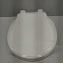 Ansffer Toilet Seat Round Soft Close16.5'', Toilet Lid Slow Close Quiet No Slam, Easy Installation & ReleaseSafe PP Material Easy Clean, Comfortable Ergonomic Design, 2 Years Support, White Plastic